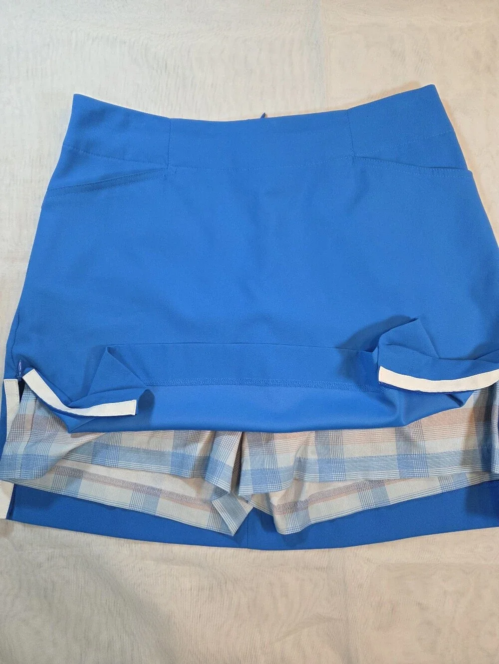 Nike Light Blue Plaid Golf Shirt